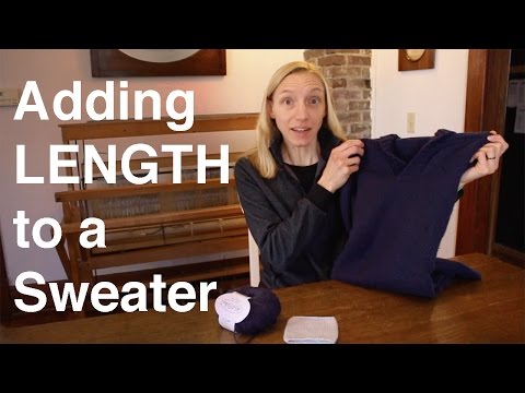 Adding Length to a Knitted Sweater