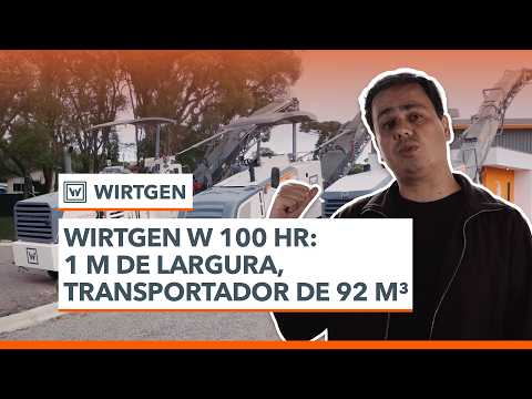 Fresadora a frio Wirtgen W 100 HR: Classe 1 m, esteira de descarga de 92 m³/h, na Diterna, Brasil