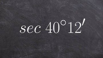 Evaluate a trigonometric angle when given in degrees minutes seconds