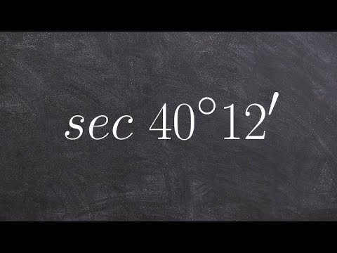 Evaluate a trigonometric angle when given in degrees minutes seconds