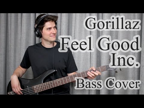 Gorillaz Feel Good Inc Bass Cover With Tab Youtube