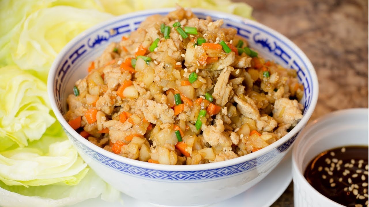 Chicken Lettuce Wraps - Easy Chicken Lettuce Wrap Recipe - YouTube