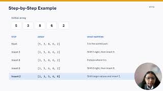 BTech Computer Engineering | Title: Insertion Sort Algorithm Explained | Data Structure Project 