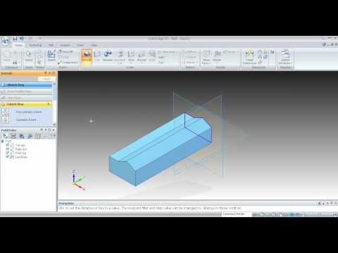 Solid Edge ST2 Drawing Lines and Extrude