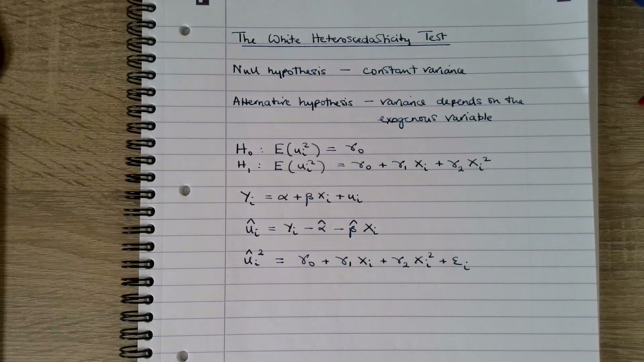 null hypothesis white test