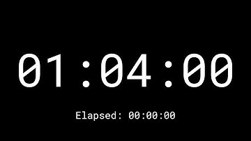 64 Minutes Countdown Timer Clock With Elapse Time and Loud Alarm In The End (HD - 1080p)