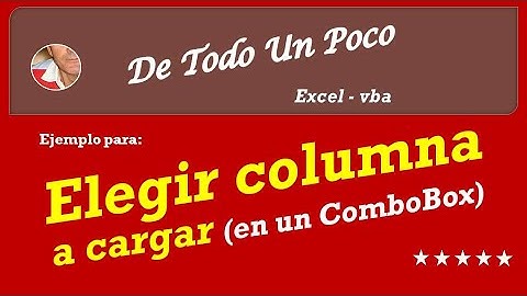 Elegir que columna cargar en un combobox.