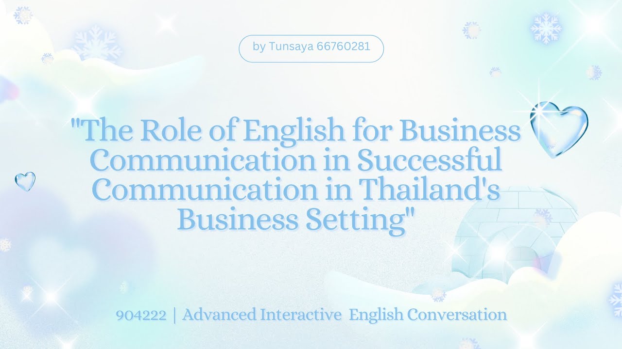 The role of English for business communication 📊 - YouTube