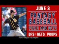 MLB DraftKings Picks Thursday 6/3/21 | MLB Bets | Baseball Bets & Props | 2021 Fantasy Baseball News