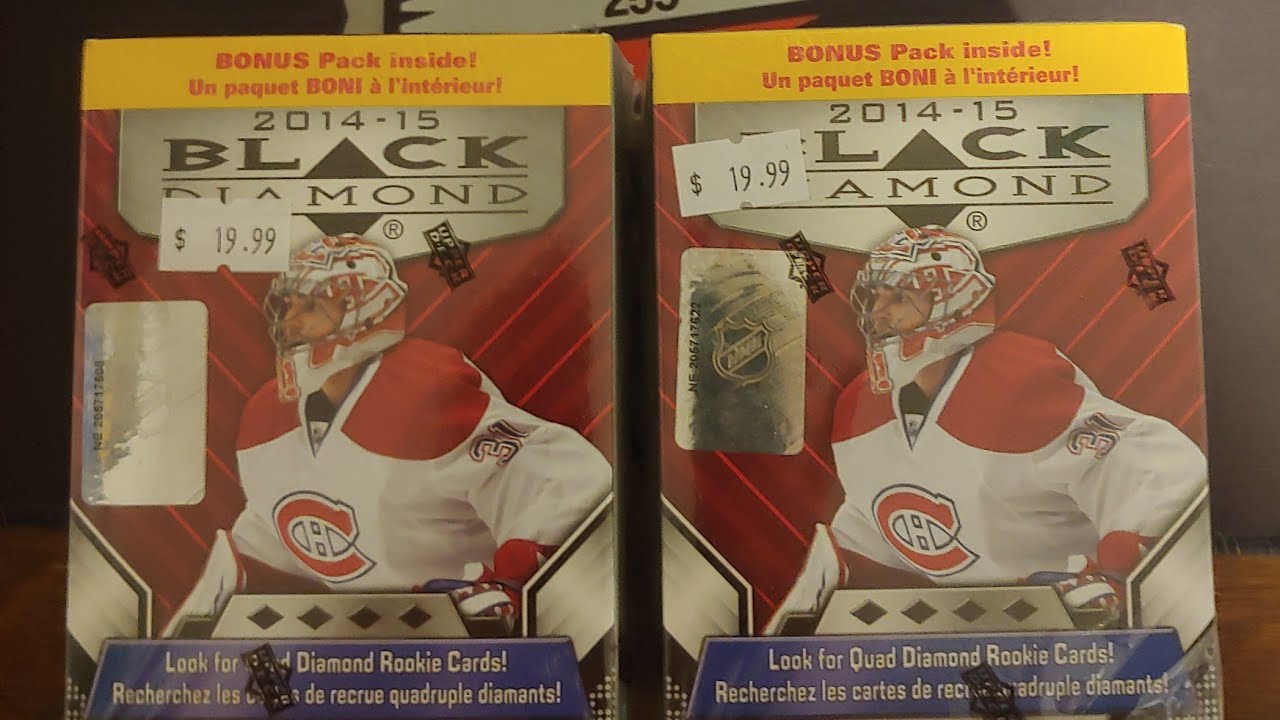 Opening 201415 Upperdeck black diamond hockey card blasters boxes YouTube