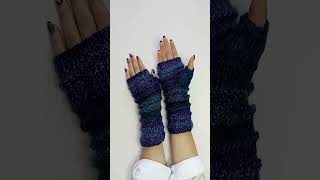 Knit Fingerless Gloves for Beginners/ New Easy Knit Arm Warmers /diyknitting