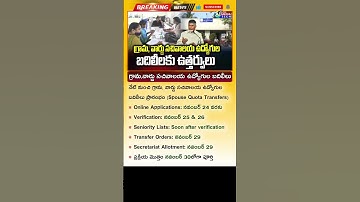 సచివాలయం ఎంప్లాయిస్ కి గుడ్ న్యూస్! AP Sachivalayam Employees Transfers Latest News 2025 GSWS Update