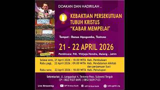 Ibadah Persekutuan III - Poso | Pdt. Widjaja Hendra | Rabu, 22 April 2026 | Ibadah Online