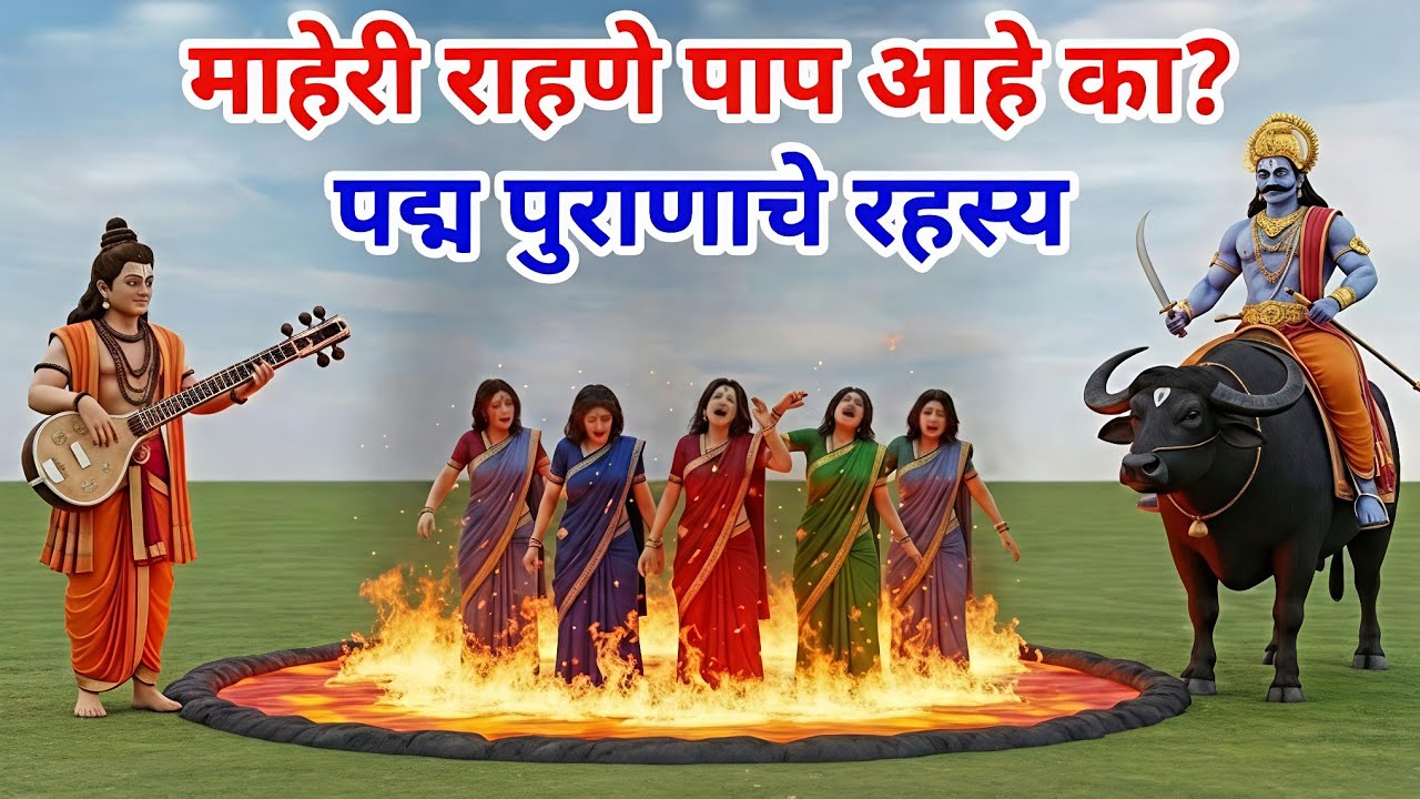 श्रीकृष्णांनी सांगितले – माहेरी राहणाऱ्या स्त्रीला का मिळतो दंड? | पद्म पुराणातील रहस्यमय कथा