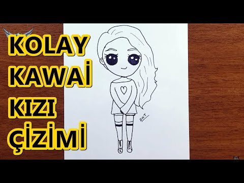 ADIM ADIM KOLAY KAWAİ KIZI ÇİZİMİ - KOLAY RESİM ÇİZME