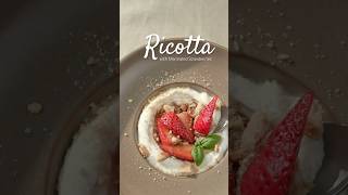 Ricotta with Marinated Strawberries🍓 #dessert #homecook #recipe