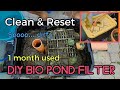 Clean and Reset so dirty 1 month used DIY Bio Pond Filter.