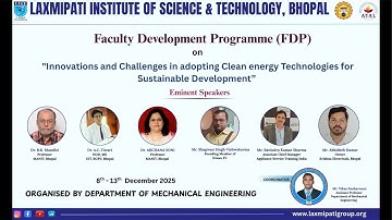 Faculty Development Programme (FDP) Day -6 (Session-10) at LIST, Bhopal