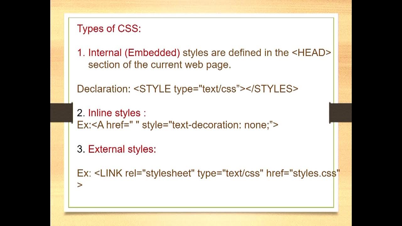 Vocational : Web Development : Basics of HTML & CSS - YouTube