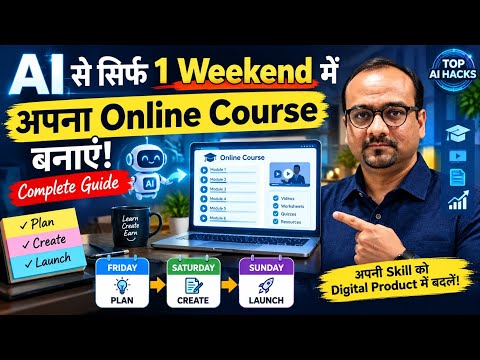 🤯 AI से सिर्फ 1 Weekend में अपना Online Course बनाएं! | Complete Guide