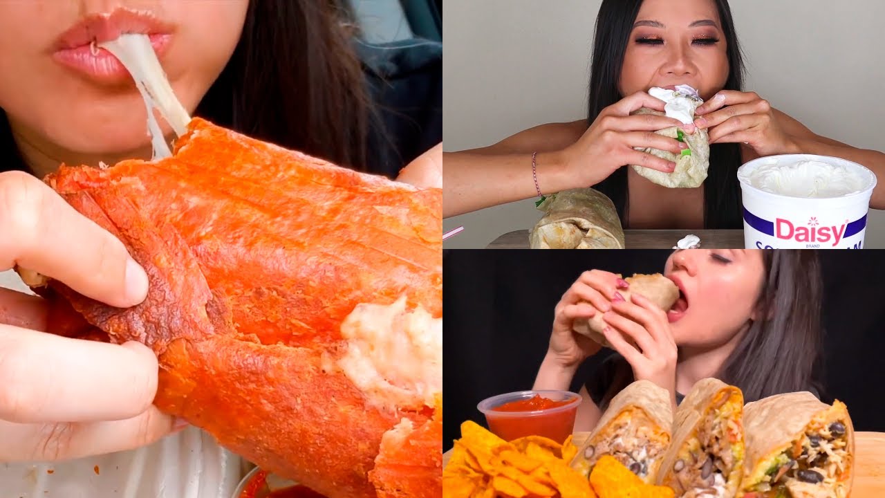 ASMR BEST GIANT BURRITOS (big bite) | Mukbang Satisfying Compilation