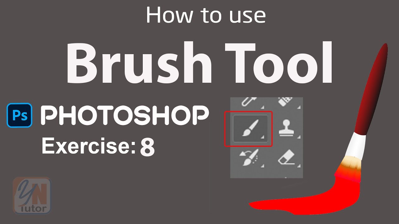 How to use Brush Tool in Photoshop Exercise No.8, Photoshop for Beginners