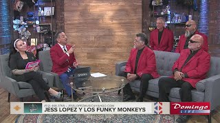 Jess Lopez y los Funky Monkeys talk new music and background on Domingo Live