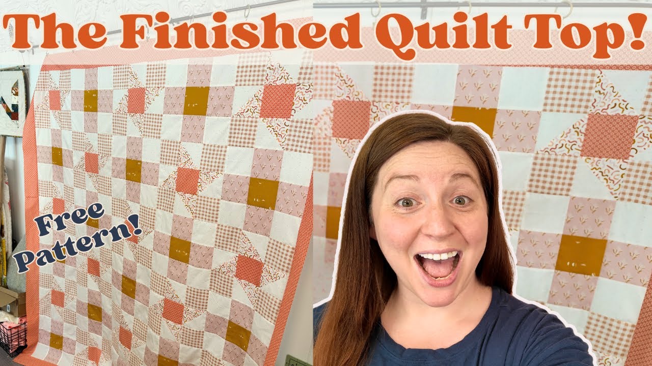 Лоскутное одеяло Cottage Twirl. Неделя 4: сшиваем ряды и добавляем кайму!