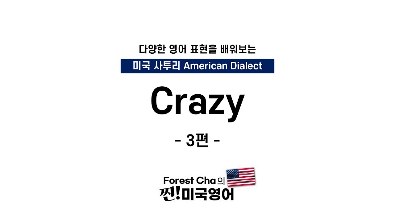 Crazy (3편) 다양한 미국 사투리 American Dialect| Forest Cha 찐 미국영어