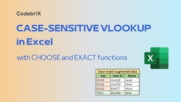 Case-Sensitive VLOOKUP in Excel Using CHOOSE and EXACT Functions