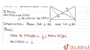 Diagonals ACand BD of a quadrilateral ABCD intersect each other at P. Show that a r\\ (A P B)\\ ...