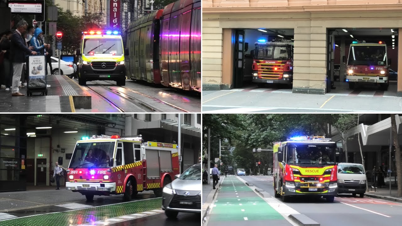NSW Emergency Vehicles Responding - Sydney CBD