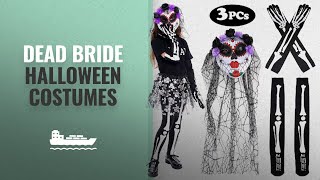 Dead Bride Halloween Costumes Ideas: Qunan Day of The Dead Costume Accessory Women's Bride Black