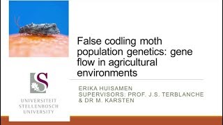 28 False codling moth population genetics gene flow in agricultural environments  E Huisamen