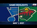 NHL Game Highlights | Blues vs. Wild – May 1, 2021