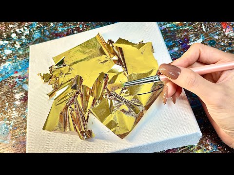 金箔を使いまくったアート。(金欠) - YouTube