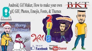 Android, Gif Maker, How to make your own gif, GIF, Photos, Emojis, Fonts, & Themes screenshot 1