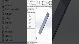 Solidworks Extruded Cut Tutorials #solidworks #solidworks3d