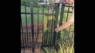 4ft. Black Aluminum Puppy Picket Fence with Puppy Picket add on