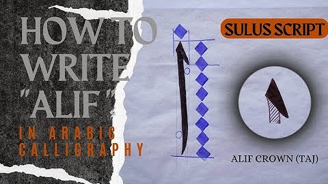 How To Write Alif (الف) In Arabic Calligraphy | Thuluth Script #calligraphy #thuluth #art #alif