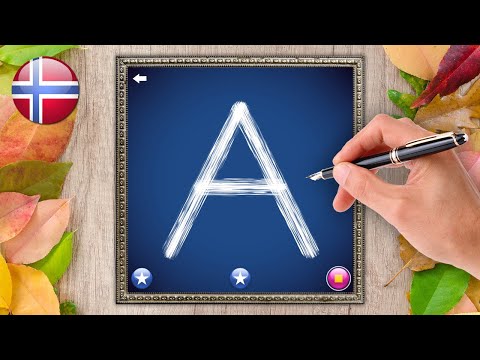 Lær å skrive store bokstaver A-Z - Norsk Alfabet (Norwegian Alphabet) | Letter School