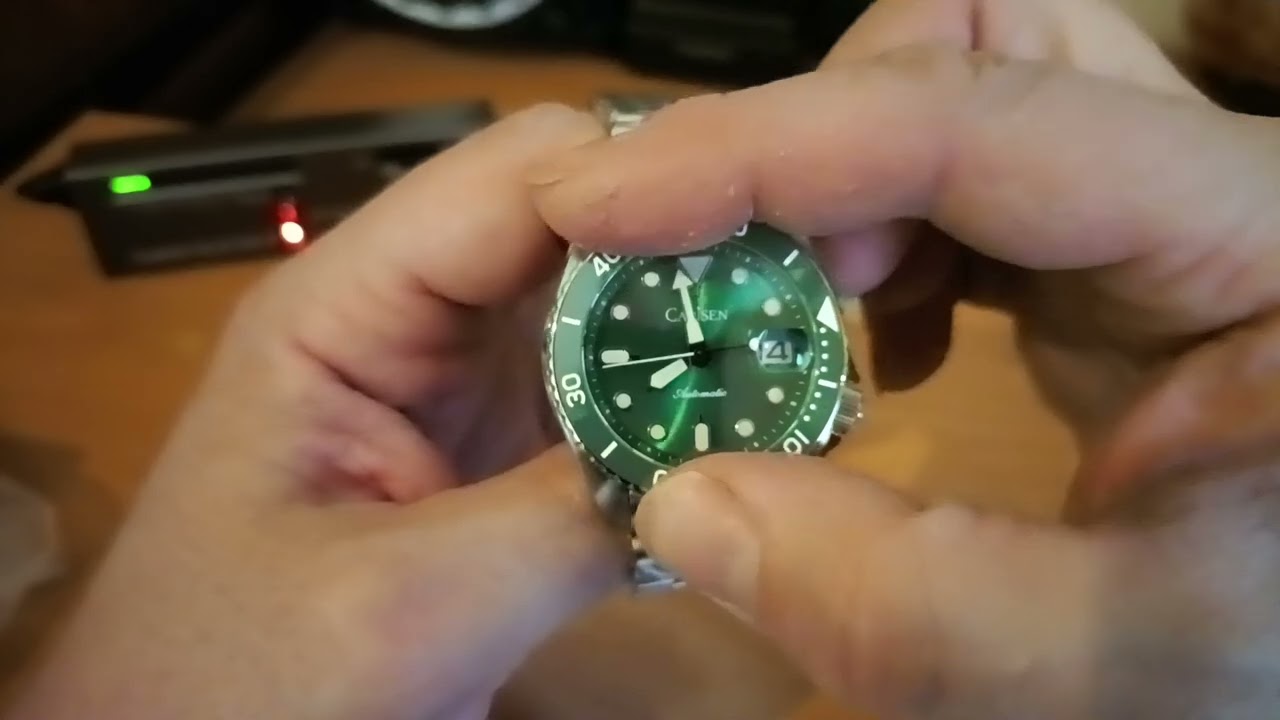 CADISEN C8220 GREEN DIAL CERAMIC SKX STYLE 200 METER DIVER NH35