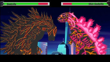 [DC2] Titanus Godzilla vs Shin Godzilla | Part 2 | ANIMATION with healthbars
