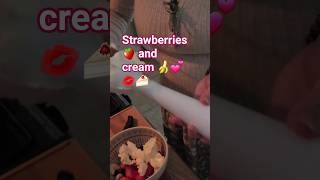 Strawberries 🍓 and cream #dessert #spring #summer #strawberries #nkotb