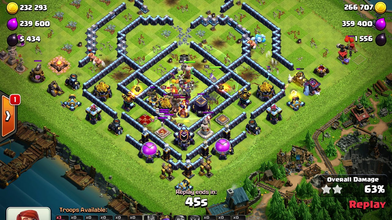 Mass witch 10 zap 3star army clash of clans