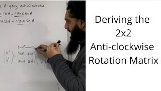 Deriving the 2x2 Anti-Clockwise Rotation Matrix