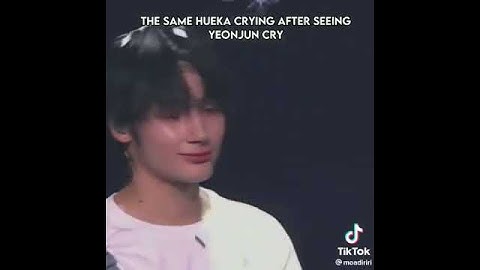 Hueningkai never cries in front of a camera but cries when he saw Yeonjun cry. | ctto @moadiriri