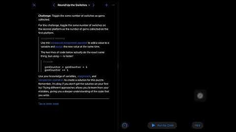 Round Up the Switches on Swift Playgrounds