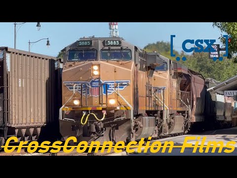UP 5885 C44ACTE & 7661 ES44AC Leads S836-16 Loaded Ammunition Train SB ...