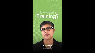 How to start a training.
